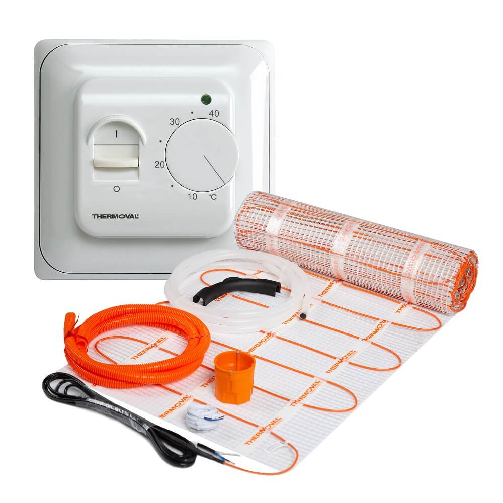 Zestaw ogrzewania podłogowego 8m2 + regulator manualny TVM05