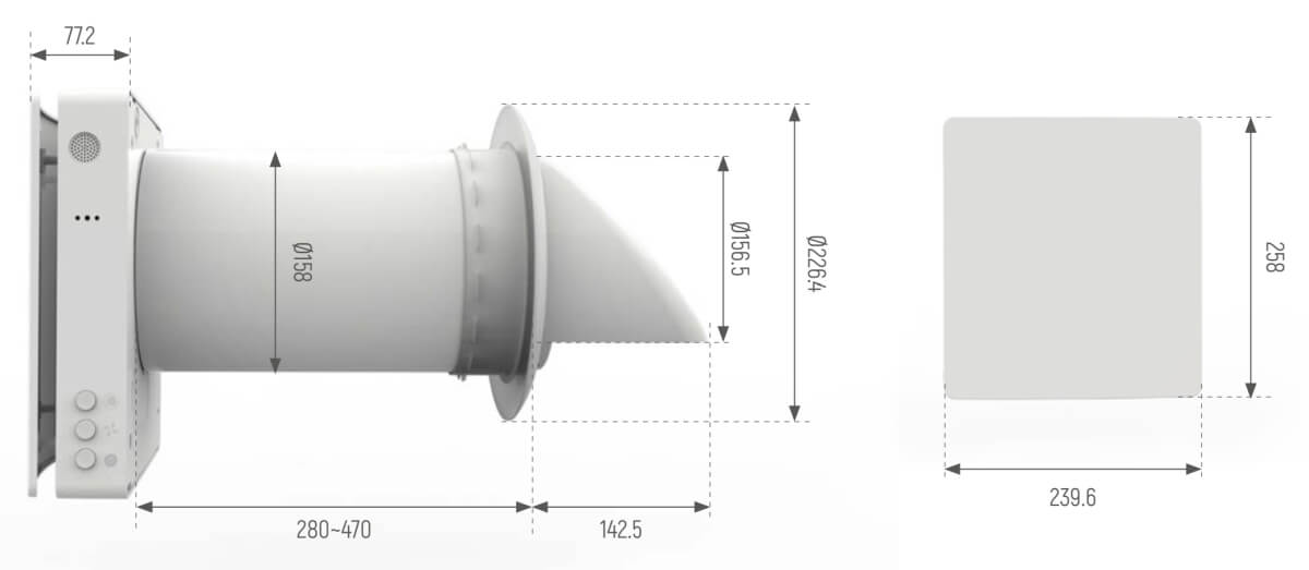 Rekuperator decentralny AIR VENT 160 PRO - obrazek 3