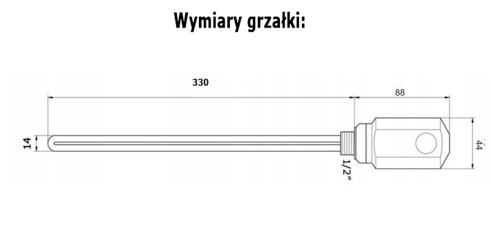 Elektryczna grzałka do grzejników łazienkowych - CHROM - obrazek 3
