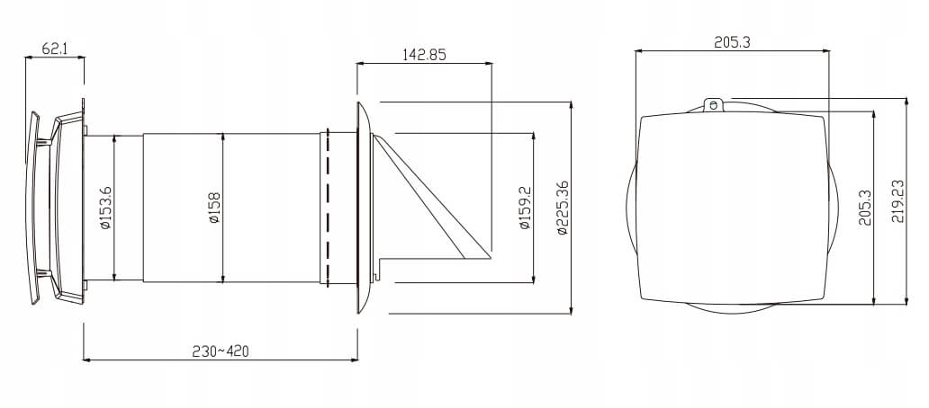 Rekuperator decentralny AIR VENT 160 PLUS - obrazek 6