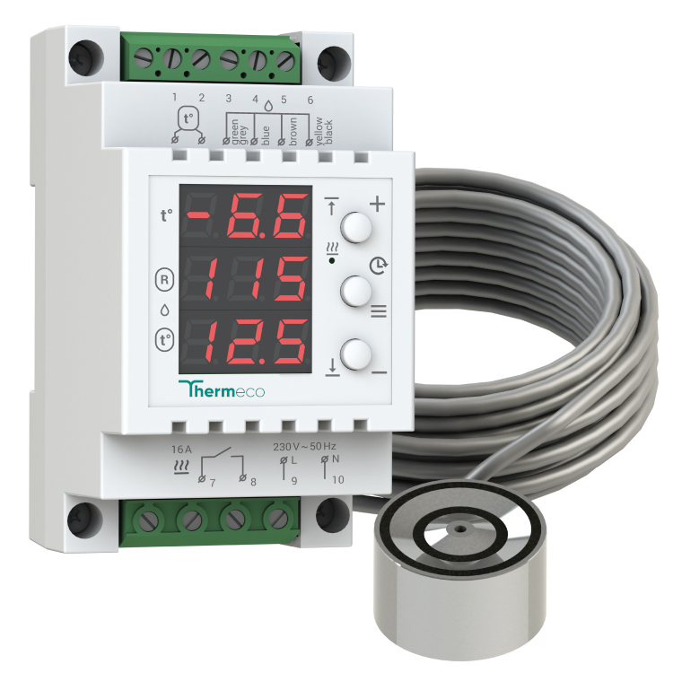 Komplet regulator temperatury TH200 i czujnik GRUNTOWY, wilgotności i temperatury - obrazek 6