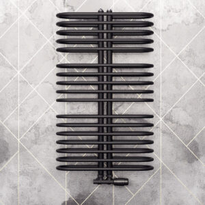 Grzejnik łazienkowy Level II 980x600 mm - czarny mat RAL 9005 (strukturalny)