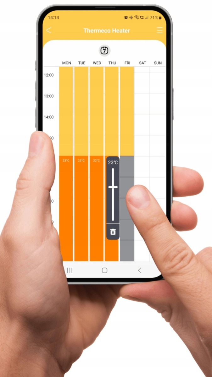 Elektryczny grzejnik ścienny Thermeco Simpla 10+ WiFi - obrazek 5