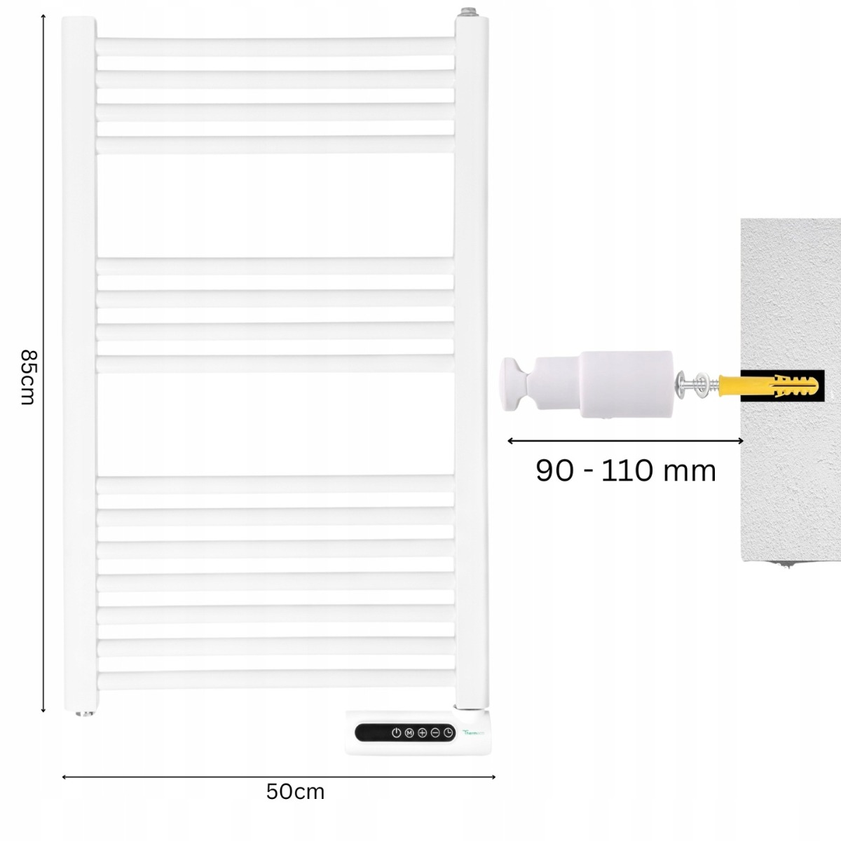 Elektryczny grzejnik łazienkowy - Thermeco Avanta (500 W) - obrazek 4