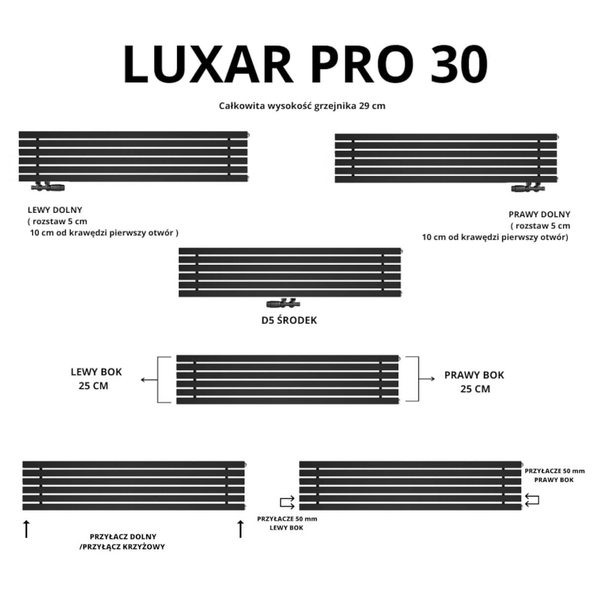 Grzejnik dekoracyjny Luxar PRO 290x1400 mm - obrazek 4