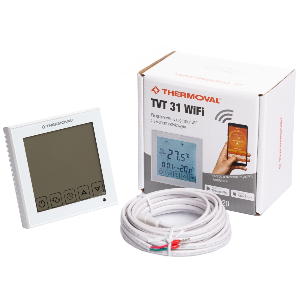 Zestaw ogrzewania podłogowego 3m2 + regulator programowalny TVT31 z WiFi - obrazek 4