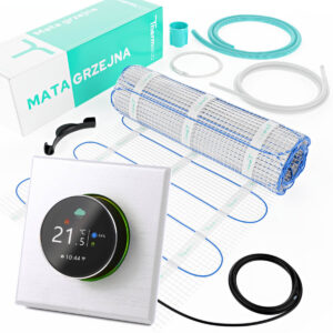 Zestaw ogrzewania podłogowego 2m2 + regulator programowalny H20 WiFi-H20 Biały