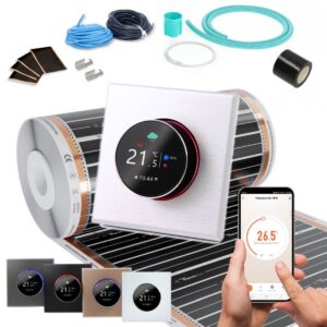 Folia grzewcza 12m2 (150W/m2) + regulator H20 WiFi
