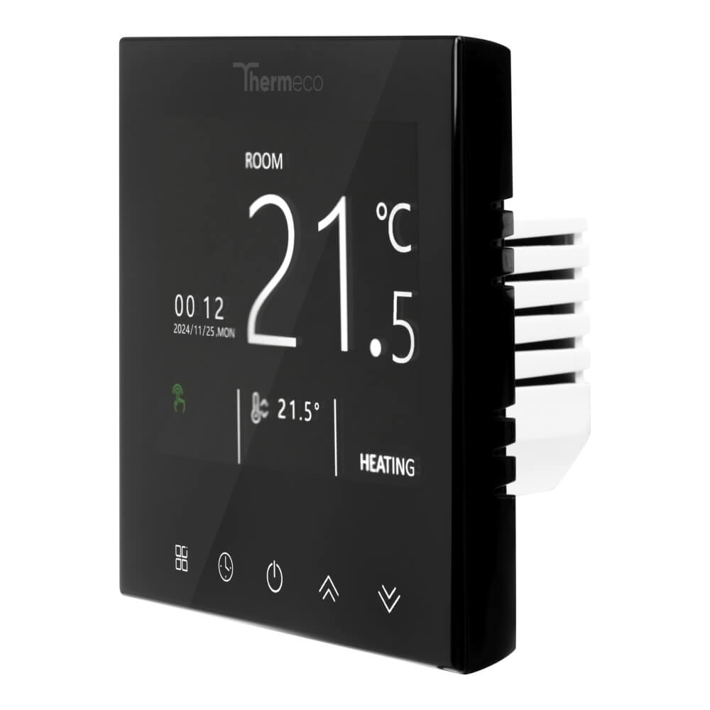 Zestaw ogrzewania podłogowego ECO 24m2 + regulator programowalny H21 WiFi-H21 Czarny - obrazek 3