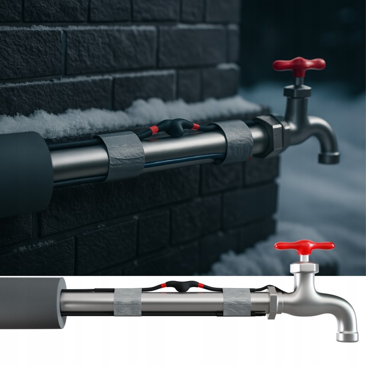 Przewód grzejny Thermtec 17 W/m do ochrony rur dł. 8 m - obrazek 3