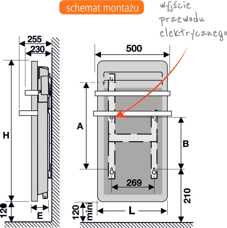 Elektryczny grzejnik łazienkowy - Atlantic TATOU BAINS (1500 W) - obrazek 5