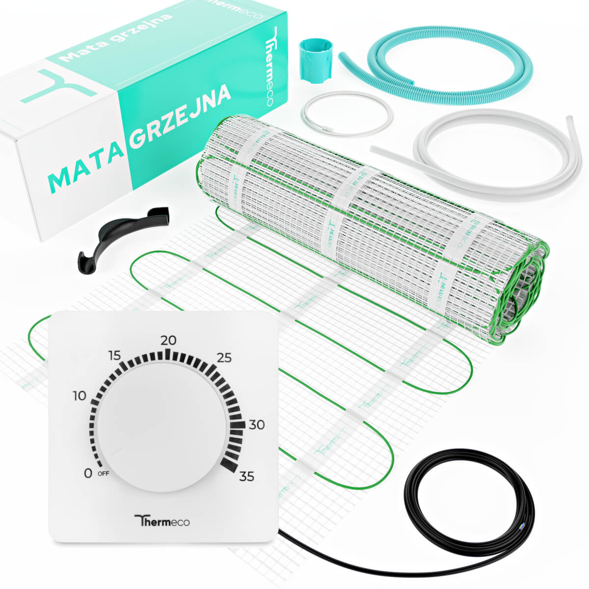 Ogrzewanie podłogowe zestaw ECO 20m2 + regulator manualny H3