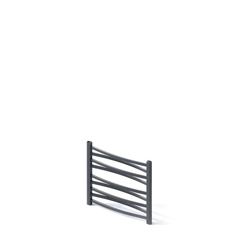 Grzejnik łazienkowy Łezka 3D 675x540 mm - czarny - obrazek 4