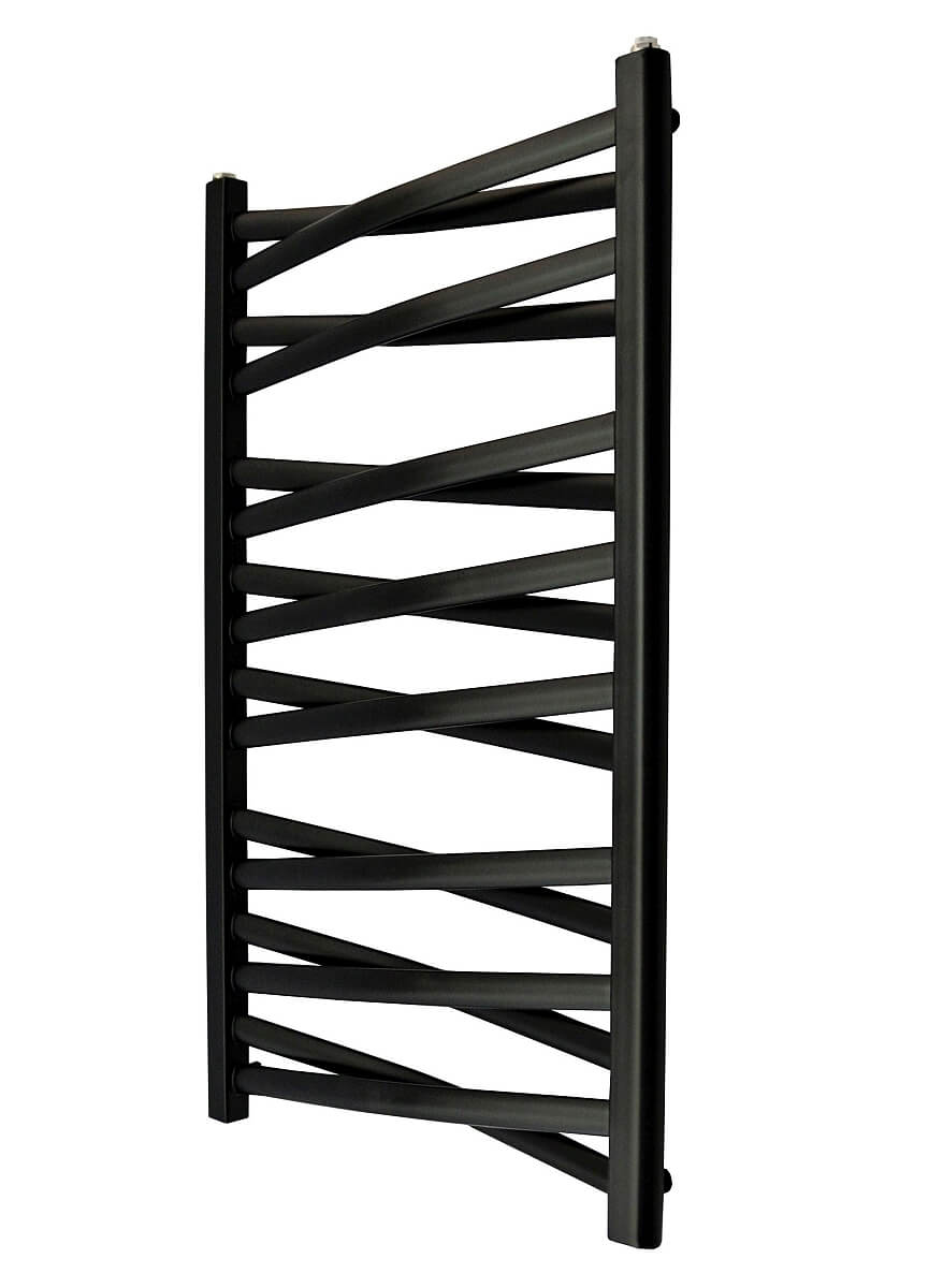 Grzejnik łazienkowy Łezka 3DX 675x540 mm - czarny