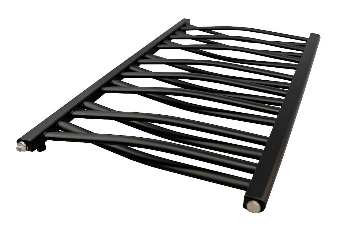 Grzejnik łazienkowy Łezka 3DX 1520x540 mm - czarny - obrazek 5